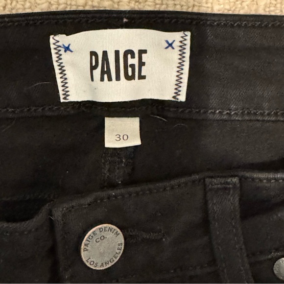 PAIGE Verdugo Ankle skinny jeans, black, sz 30 - Picture 4 of 5